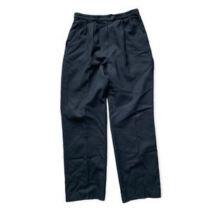 Giorgio Sant’ Angelo Pleated Black Wool Dress Pants 10